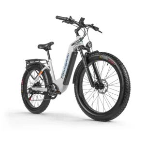 Shengmilo MX06 bici elettrica vista a tre quarti su sfondo bianco